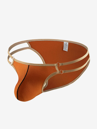 オレンジ 男性用ブリーフ ナイロン セクシー