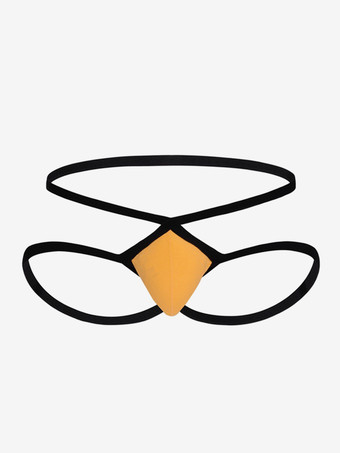 イエローメンズブリーフシックコットン