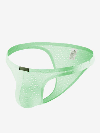 ミントグリーン男性用アンダーシャツ ソリッド ポリエステル