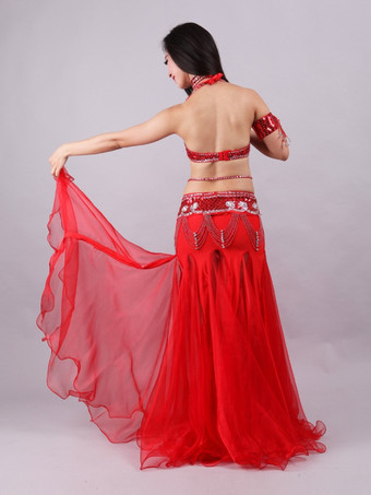 ベリーダンス衣装 パフォーマンス 女性用 ダンスウェア 5点セット 衣装