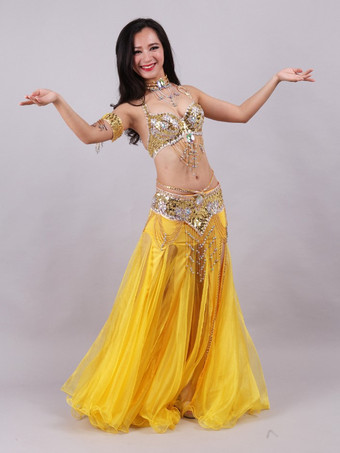 ベリーダンス衣装 パフォーマンス 女性用 ダンスウェア 5点セット 衣装