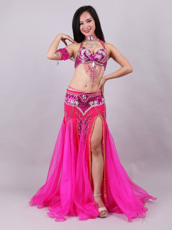 ベリーダンス衣装 パフォーマンス 女性用 ダンスウェア 5点セット 衣装