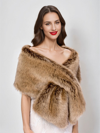 レディースポンチョ ライトブラウンケープ