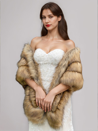 レディースポンチョ ライトブラウンケープ