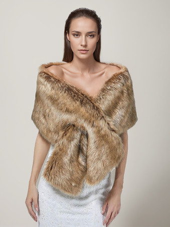 ブラウン レディースポンチョ ライトアプリコットケープ