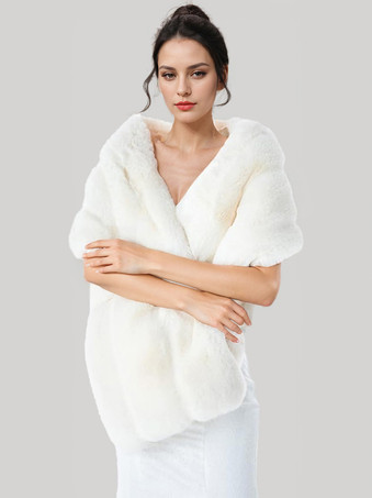 レディース ポンチョ ホワイト ケープ