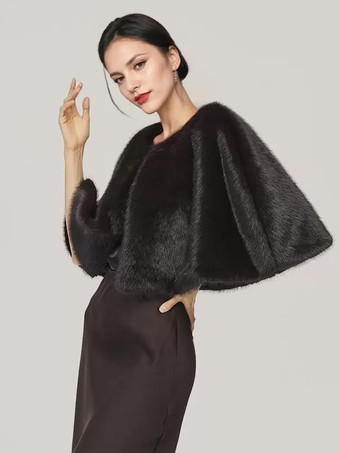 ブラック レディース ポンチョ バーガンディ ケープ