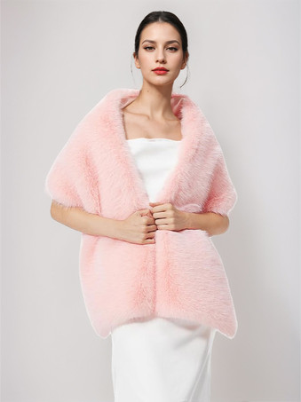 ピンク 女性用ポンチョ ブラックケープ