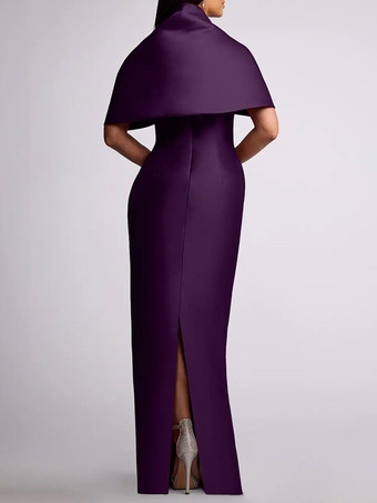 ウェディングゲストドレス ビーズ付き フロアレングス マザーオブバードドレス 取り外し可能なケープ付き