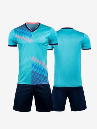 Hellschiefergrau Fußballtrikot 2-teilig Unisex Activewear V Nexk Personalisierter Name und Nummer Weihnachtsgeschenk