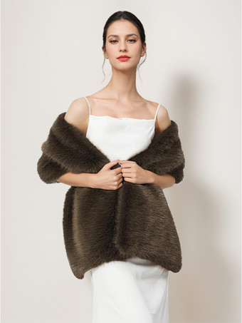 ブラウン 女性用ポンチョ ブラックケープ