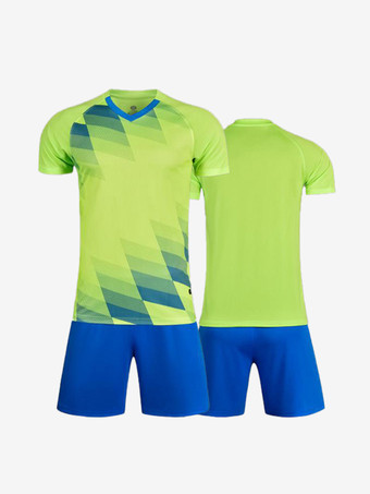 Grün Fußballtrikot 2-teilig Unisex für Kinder und Erwachsene Activewear personalisierbar kurzärmelig Weihnachtsgeschenk