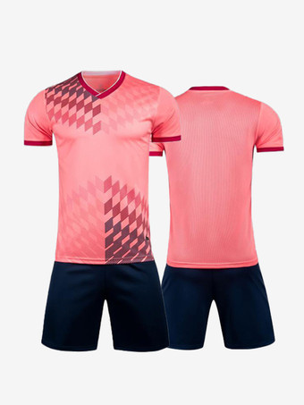 RosaFußballtrikot 2-teilig Unisex Activewear V Nexk Personalisierter Name und Nummer Weihnachtsgeschenk