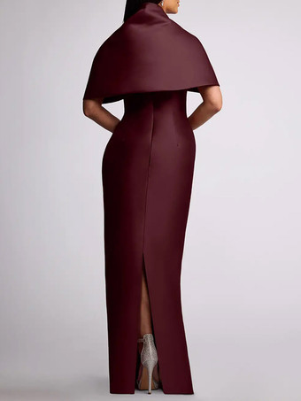 ウェディングゲストドレス ビーズ付き フロアレングス マザーオブバードドレス 取り外し可能なケープ付き