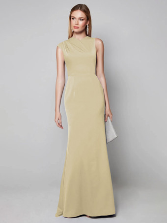 シャンパン花嫁の母親のためのパーティードレス Vネック 半袖 ボールガウン 結婚式用ゲストドレス