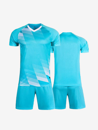 Hellschiefergrau Fußballtrikot 2-teilig Unisex für Kinder und Erwachsene Activewear personalisierbar kurzärmelig Weihnachtsgeschenk