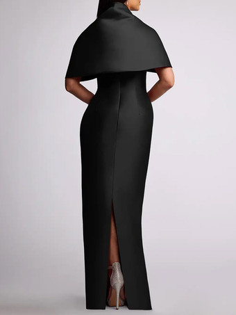 ウェディングゲストドレス ビーズ付き フロアレングス マザーオブバードドレス 取り外し可能なケープ付き