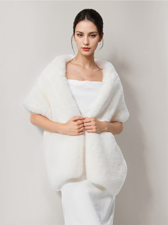 ホワイト 女性用ポンチョ ブラックケープ