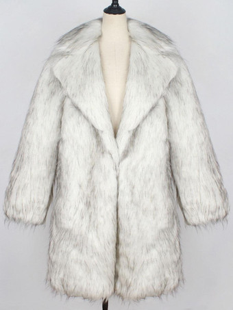 メンズファッション　上着　コート/ジャケット　フェイクファー　シック＆モダン　外出　折り襟　無地　プラスサイズ　