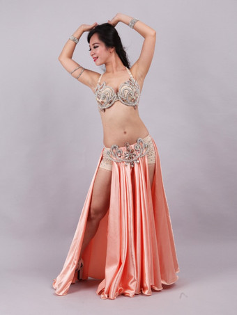 ベリーダンスコスチュームブラスカートセット女性ダンスウェア