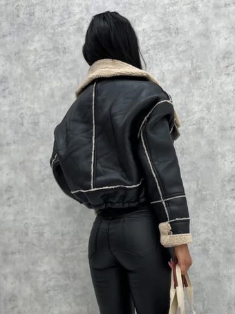 女性用ジャケット ターンダウン カラー スプリング ブラック パンク アウターウェア 女性用