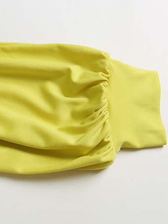 黒のジャンプスーツハイカラー長袖ボタン不規則なポリエステルフレア夏ワンピース衣装