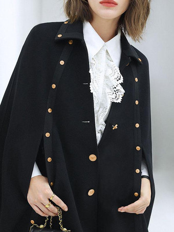 ウール ポンチョ コート ロング ケープ 春 アウター レディース