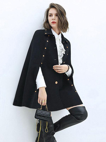 ウール ポンチョ コート ロング ケープ 春 アウター レディース