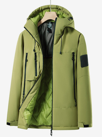 冬用グラフェンコットンコート メンズ フード付き カジュアル ゆったり 暖かい コットンコート