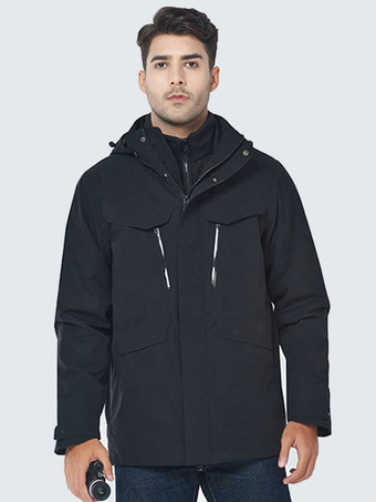 ダークネイビーメンズ ジャケット コート メンズ ジャケット メンズ ジャケット シック カラーブロック ブラック ダークネイビー クール