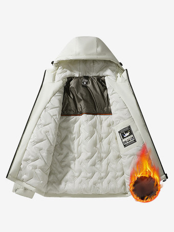 冬用グラフェンコットンコート メンズ フード付き カジュアル ゆったり 暖かい コットンコート