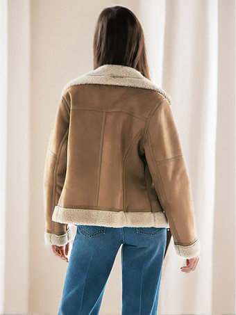 スエード ジャケット フェイク ムートン ウィンター コートアウターウェア レディース