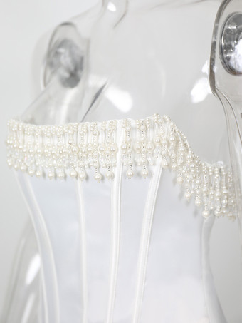 コルセットドレス フリンジ プリーツ バック レースアップ プロム 誕生日パーティー ミディドレス