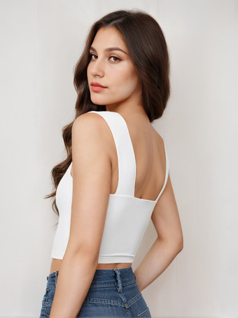 ライトスカイブルーキャミトップストラップネックカジュアルオープンショルダーライクラスパンデックスレディースキャミス