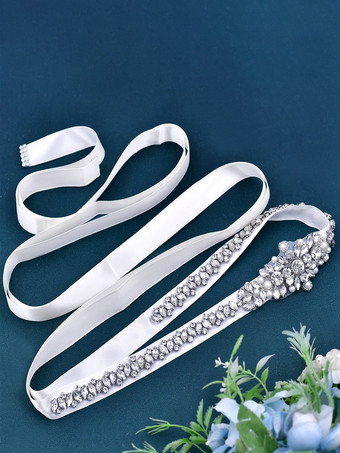 スリムウエストチェーン多用途ラインストーンパッチ装飾花嫁の手作りベルト