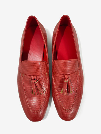 メンズ ローファー シューズ スリッポン バックル ラウンドトゥ フェイクファー プロム パーティー ウェディングシューズ