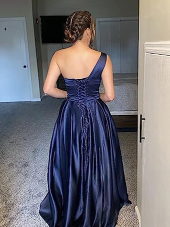 Evening Dress Sheath Square Neck Floor-Length Sleeveless Lace-up Satin Fabric Social Party Dresses