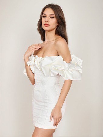 コルセット誕生日パーティードレスオフショルダーミニボディコンセミフォーマルドレス