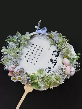 ライトグリーン ピンクの結婚式の花のかぶとポリエステルブライダルヘアアクセサリー