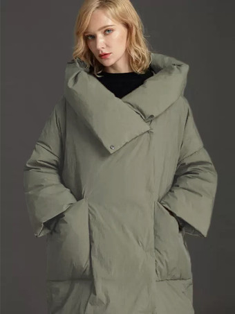 ダウンジャケット レディース 7分袖 ダックダウン 冬 ロングアウター 2025