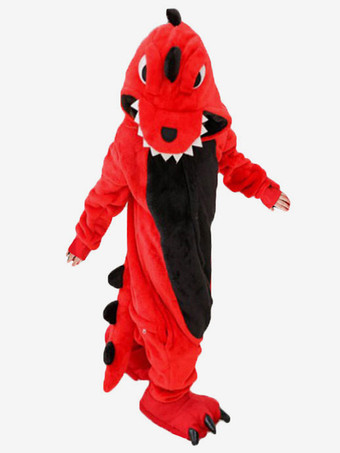 着ぐるみ 子供用 レッド 恐竜 着ぐるみ パジャマ フランネル マルディグラ ジャンプスーツ 仮装 余興 コスプレ衣装 ハロウィン イベント 着たままトイレができる コスチューム コスチューム