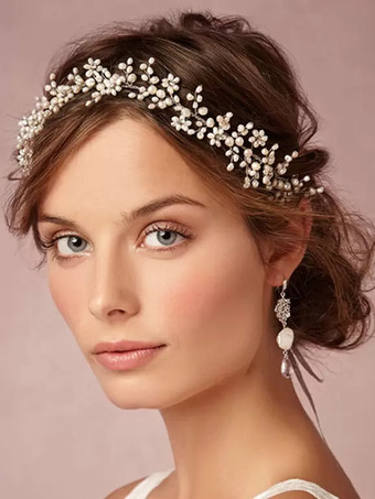 Accessori per capelli sposa perla metallo avorio Gioielli 