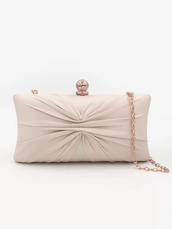 Champagne Wedding Handbags Wedding Accessories Wedding Clutch Bags Pleated