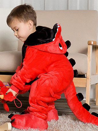 着ぐるみ 子供用 レッド 恐竜 着ぐるみ パジャマ フランネル マルディグラ ジャンプスーツ 仮装 余興 コスプレ衣装 ハロウィン イベント 着たままトイレができる コスチューム コスチューム