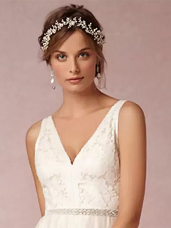 ヘアアクセサリー　ヘッドドレス　アイボリー　頭飾り　ウェディングパーティー&ウエディング　