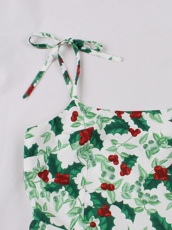 花柄ドレス ミディドレス ドレス 花柄 調節可能なストラップ ストラップネック ノースリーブ エレガント 秋 ロング