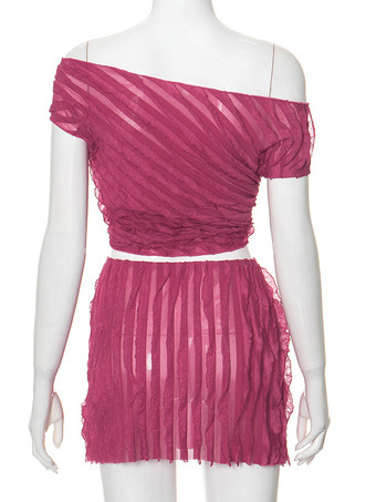 クラブウェアセット ポリエステル 半袖 セクシー クラブ衣装