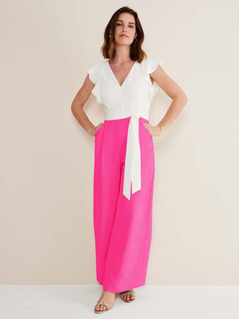 ローズレッドマザードレス Vネック 半袖 Aライン サッシュ 結婚式のゲストドレス 自由なカスタマイズ