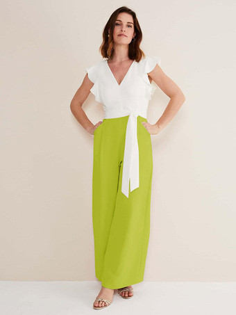 オリーブグリーンマザードレス Vネック 半袖 Aライン サッシュ 結婚式のゲストドレス 自由なカスタマイズ