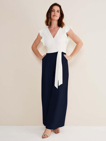 ダークネイビーマザードレス Vネック 半袖 Aライン サッシュ 結婚式のゲストドレス 自由なカスタマイズ